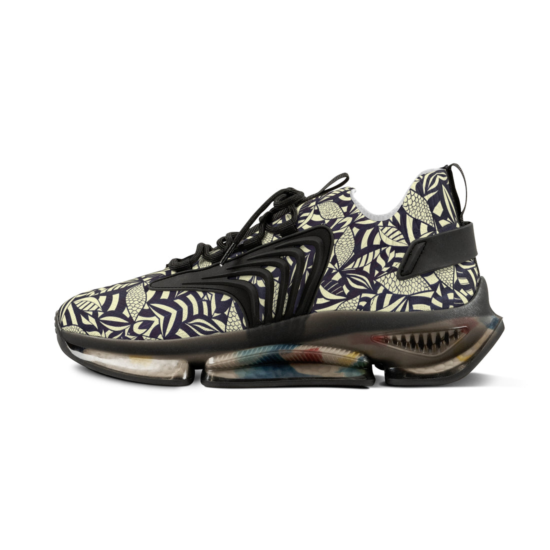 Cream Tropical Minimalist OTT Men's Mesh Knit Sneakers