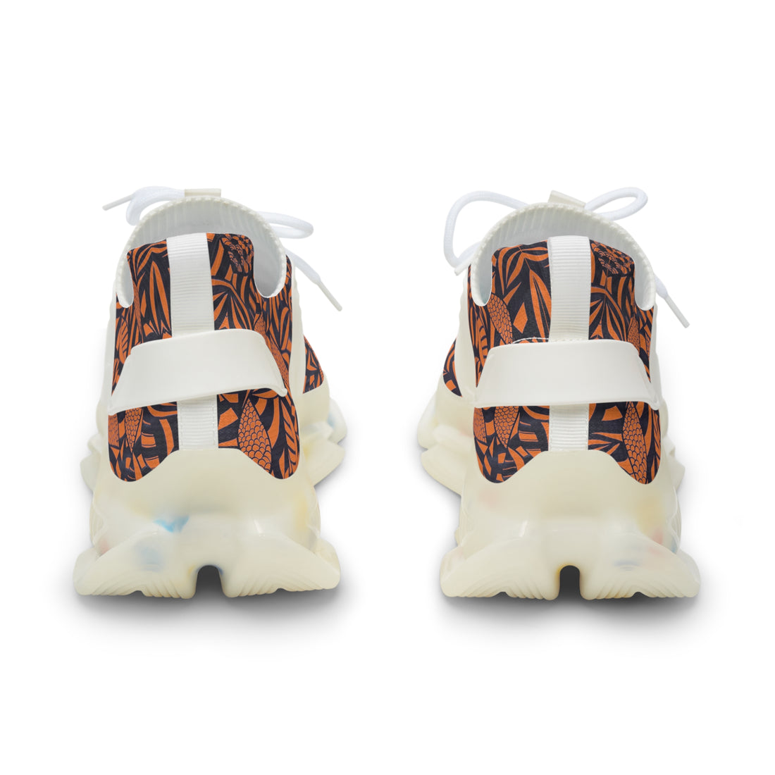 Peach Tropical Minimalist OTT Men's Mesh Knit Sneakers