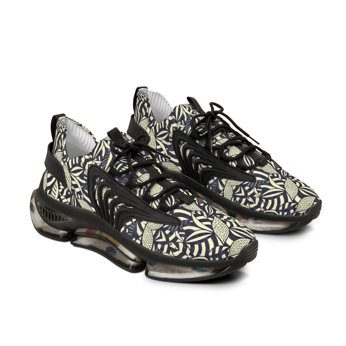 Cream Tropical Minimalist OTT Men's Mesh Knit Sneakers