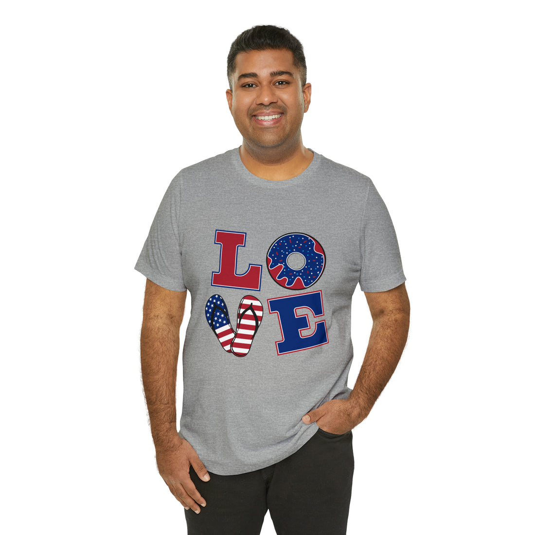 Unisex Jersey American Love Tee