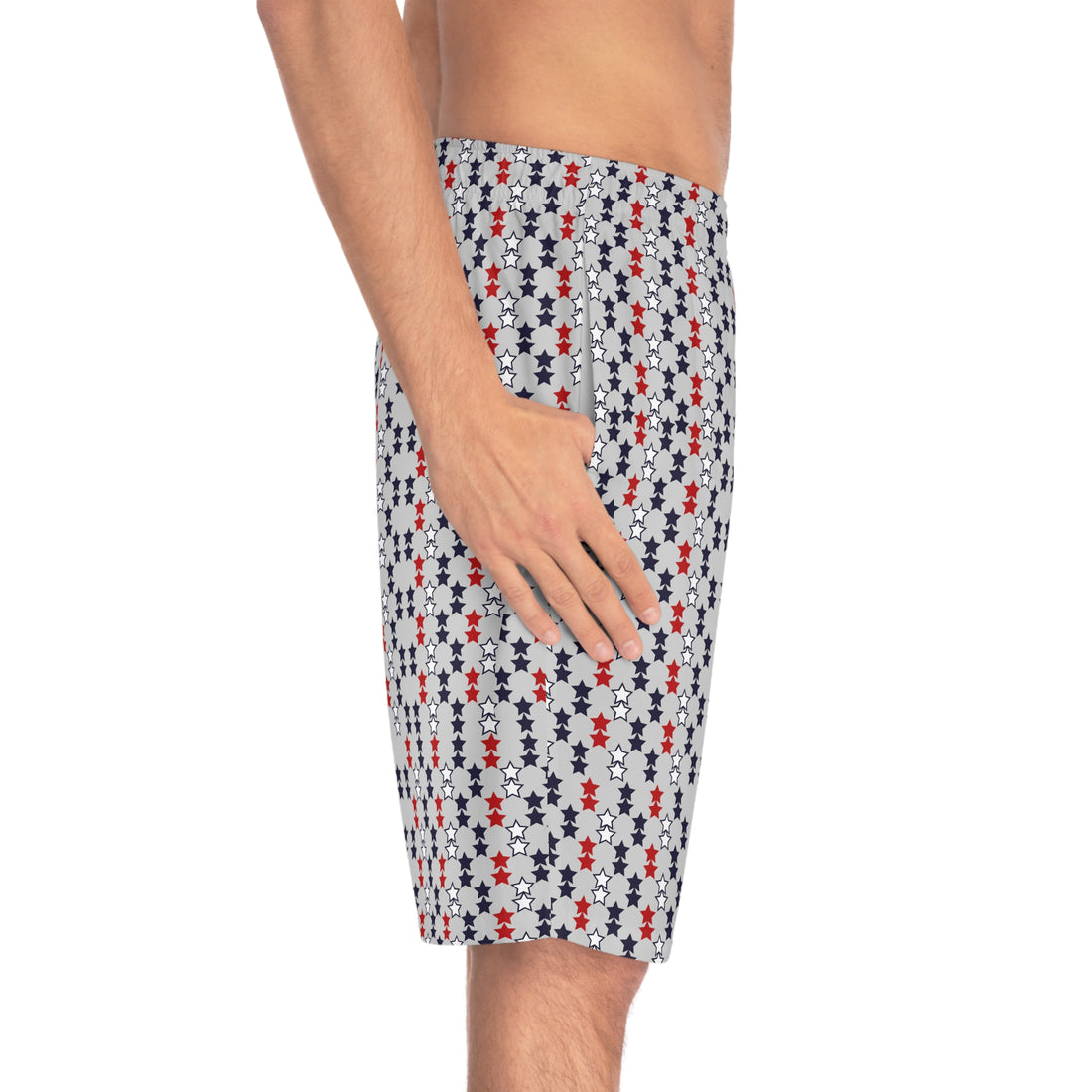 Slate Star Print Men's Board Shorts (AOP)