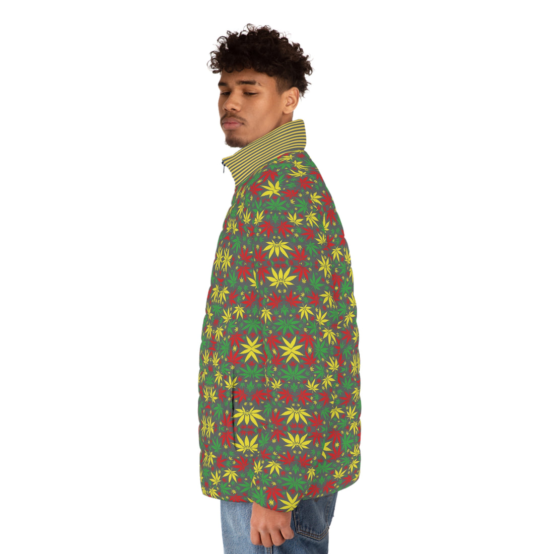 Ash Tropical Rasta Toned Men's Puffer Jacket