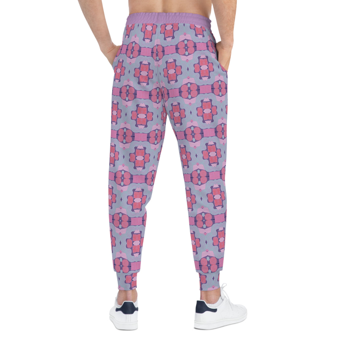 Lavender Geometric Print Unisex Joggers
