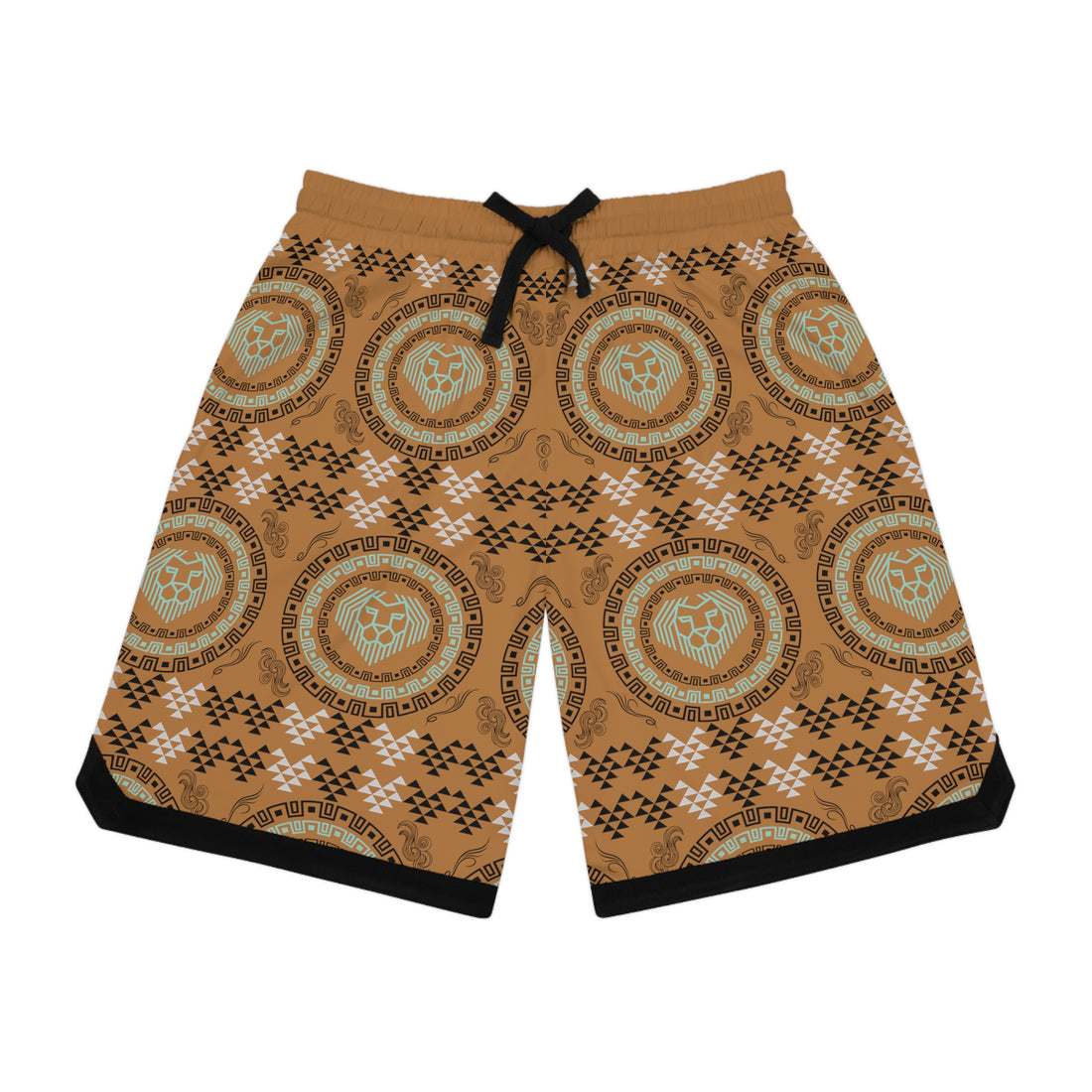 Tussock Lion Head Basketball Rib Shorts (AOP)