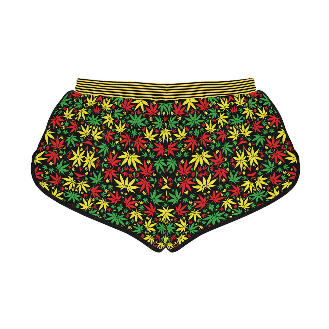 Black Tropical Rasta Toned Relaxed Gym Shorts