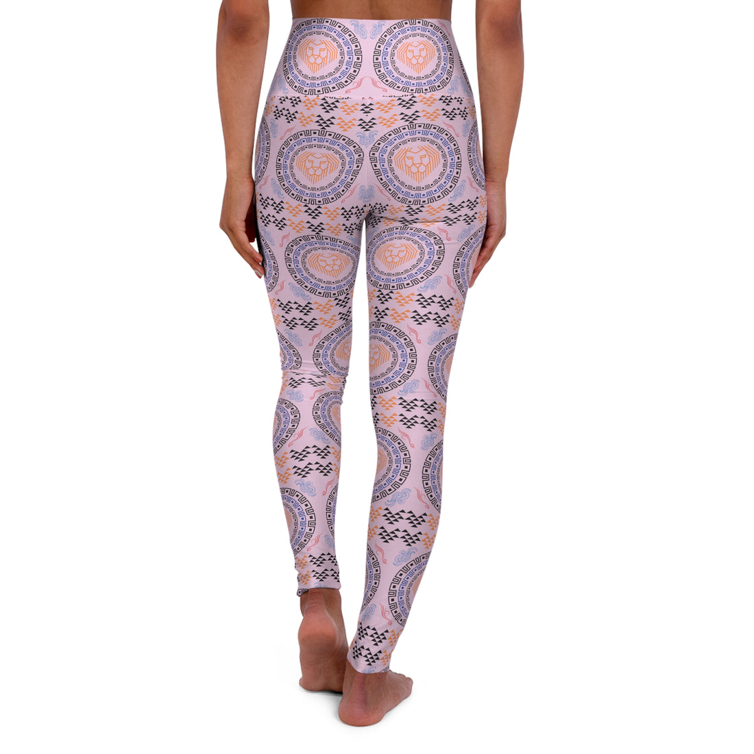 Lilac Lion Head Yoga Leggings
