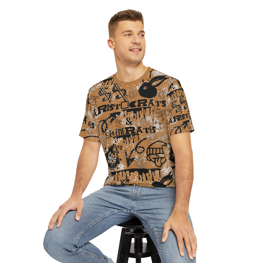 Tussock Graphic Polar Men's Polyester Tee (AOP)
