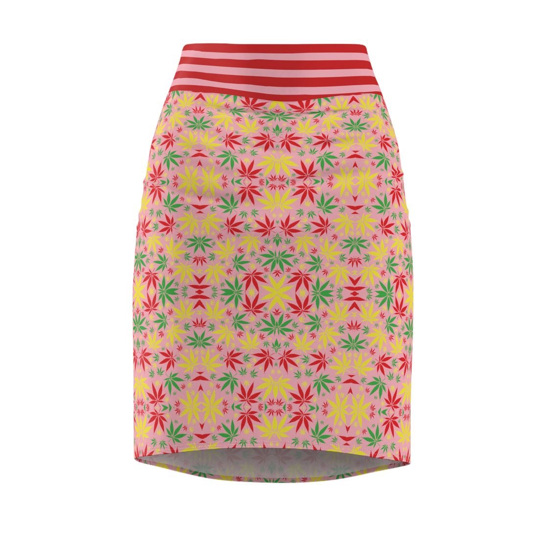 Blush Tropical Rasta Toned Pencil Skirt