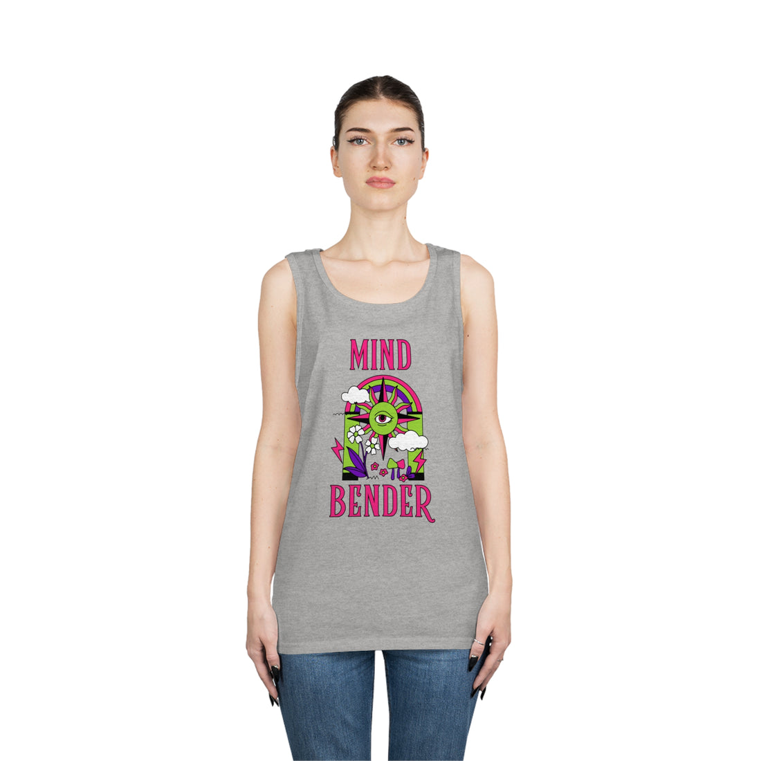 Mind Bender Psychedelic Print Unisex Tank Top