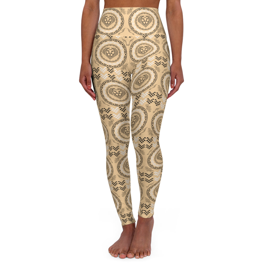 Tuscan Lion Head Yoga Leggings