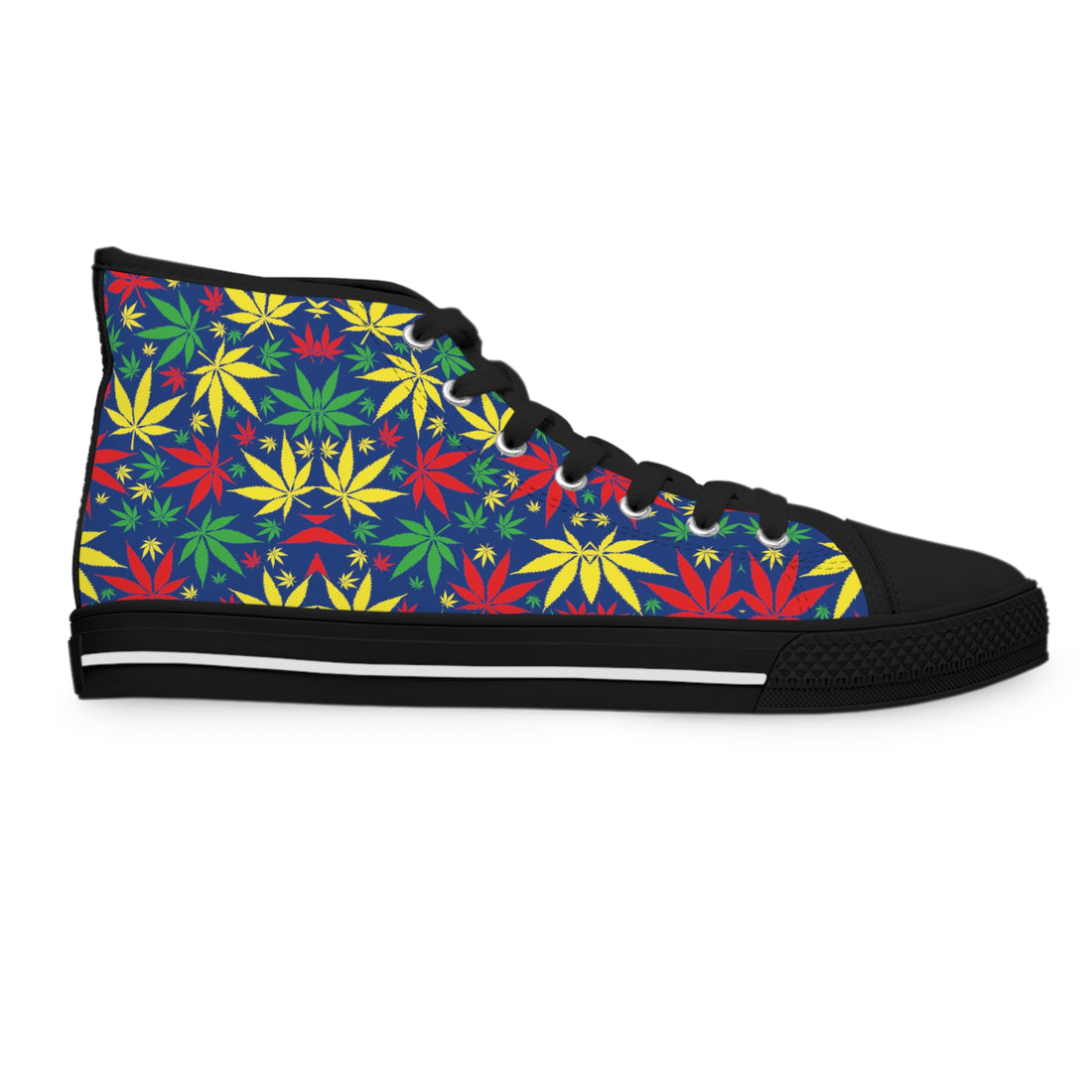 Blue Tropical Rasta Toned Women's High Top Sneakers