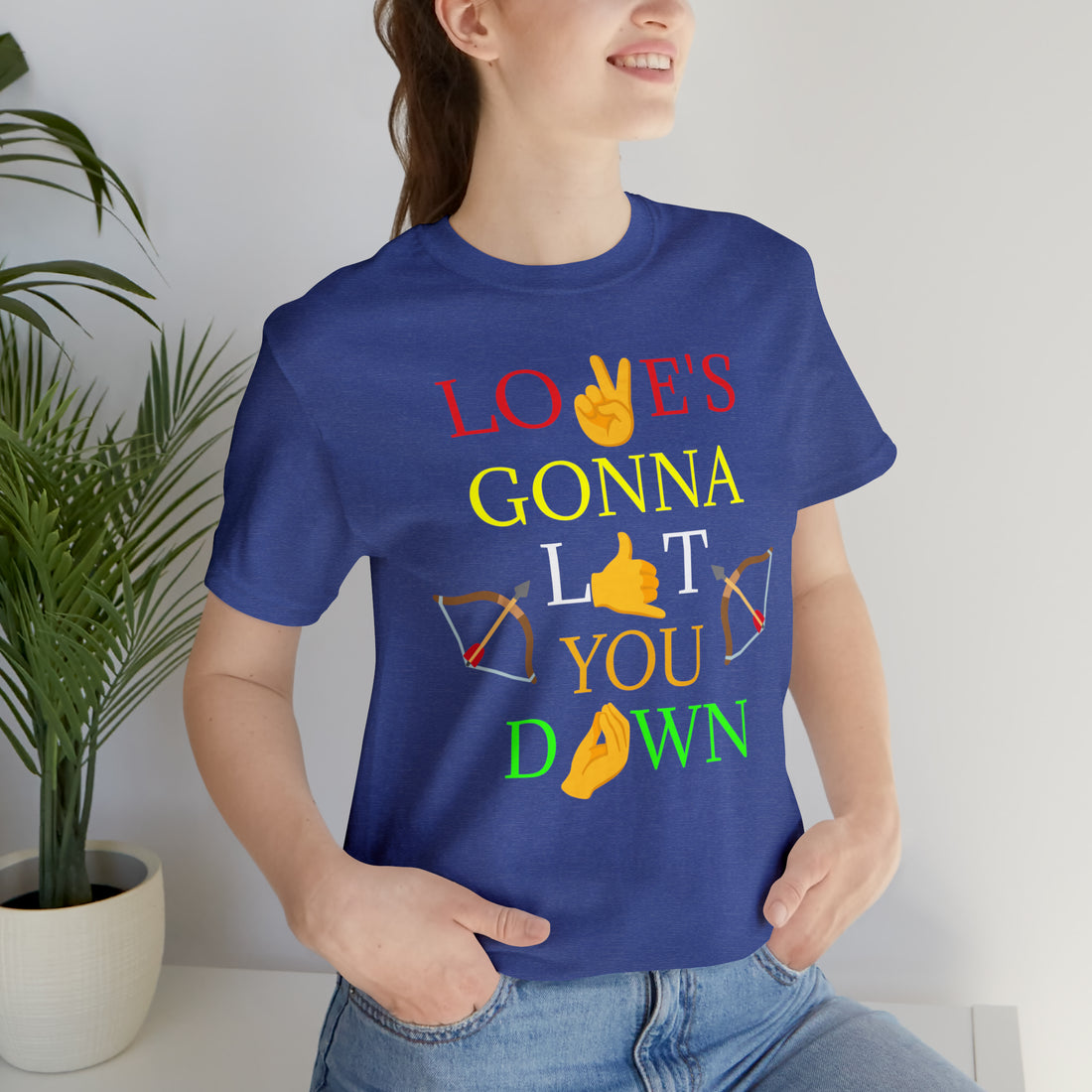 Unisex Love Down Typography Jersey Tee