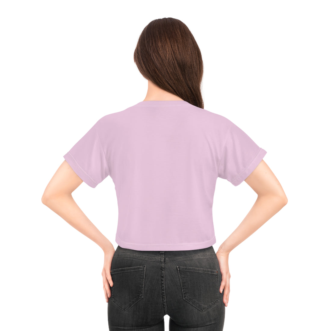 Lilac Millennial AOP Crop Tee