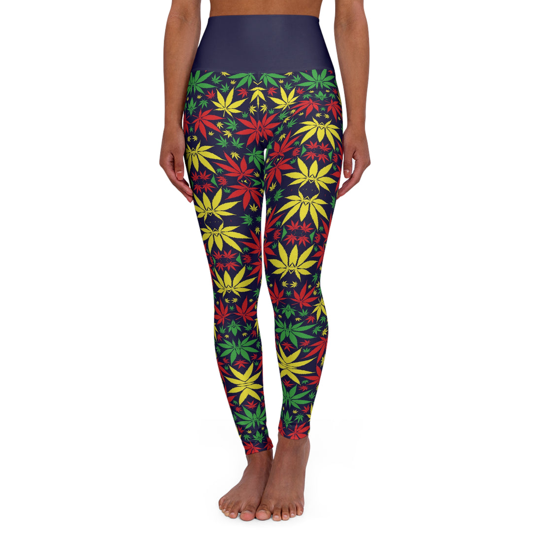 Ink Tropical Rasta Toned Yoga Leggings