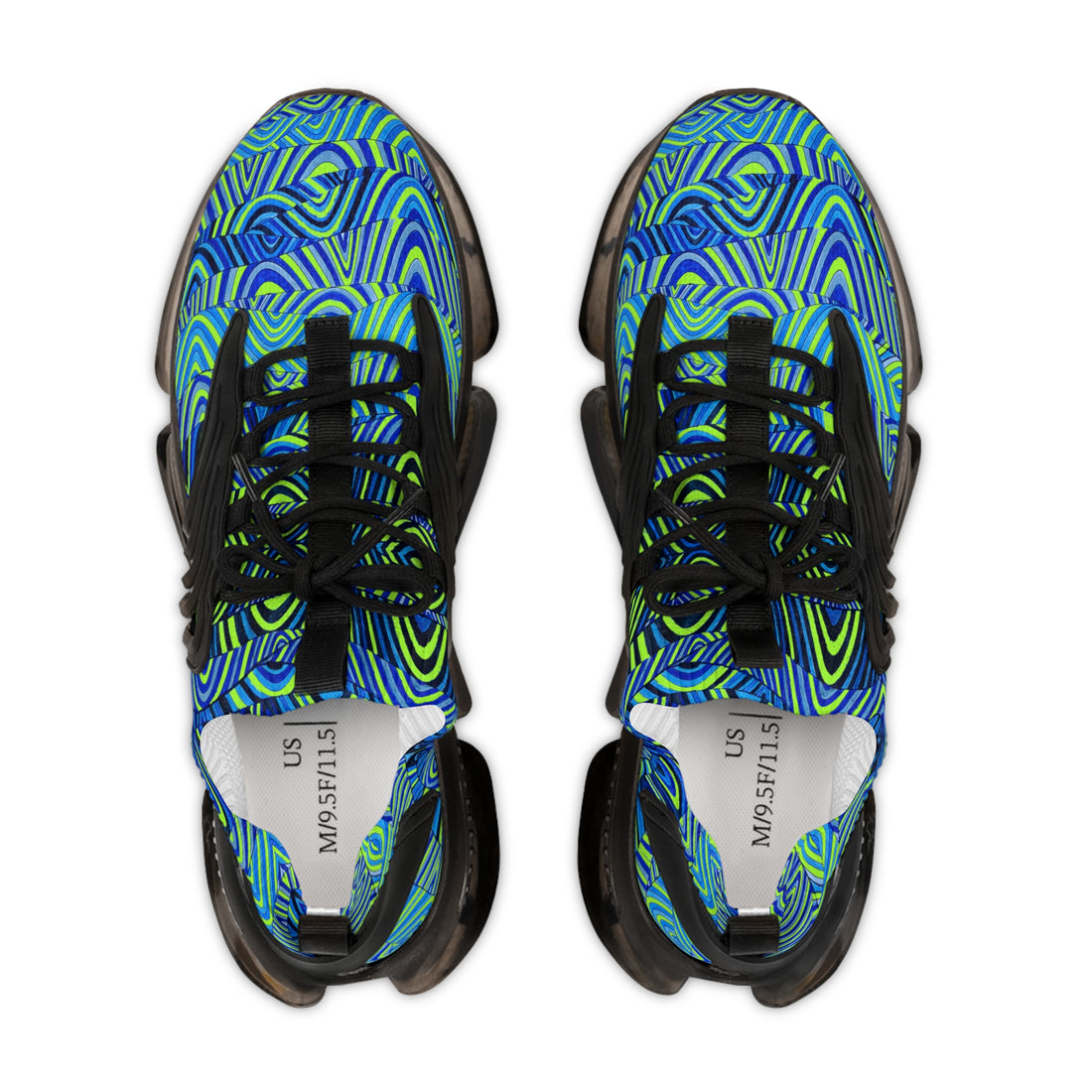 Neon Green Sonic OTT Men's Mesh Knit Sneakers