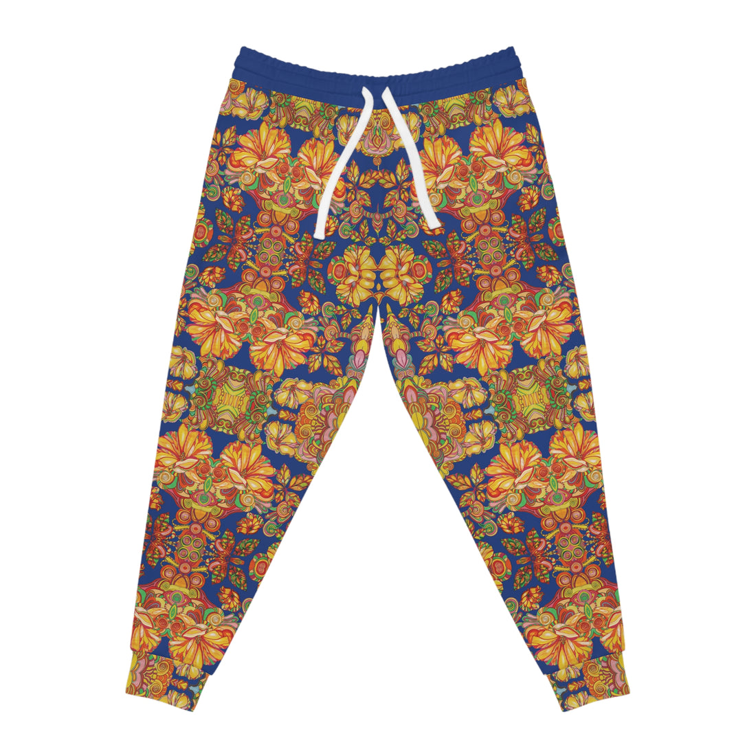 Blue AOP Artsy Floral Joggers