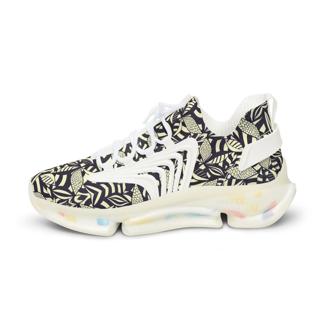 Cream Tropical Minimalist OTT Men's Mesh Knit Sneakers