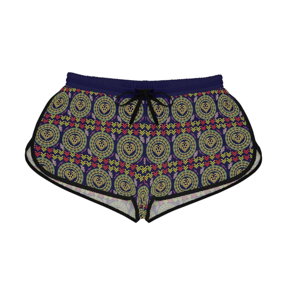Ink Geo Lion Head Relaxed Gym Shorts
