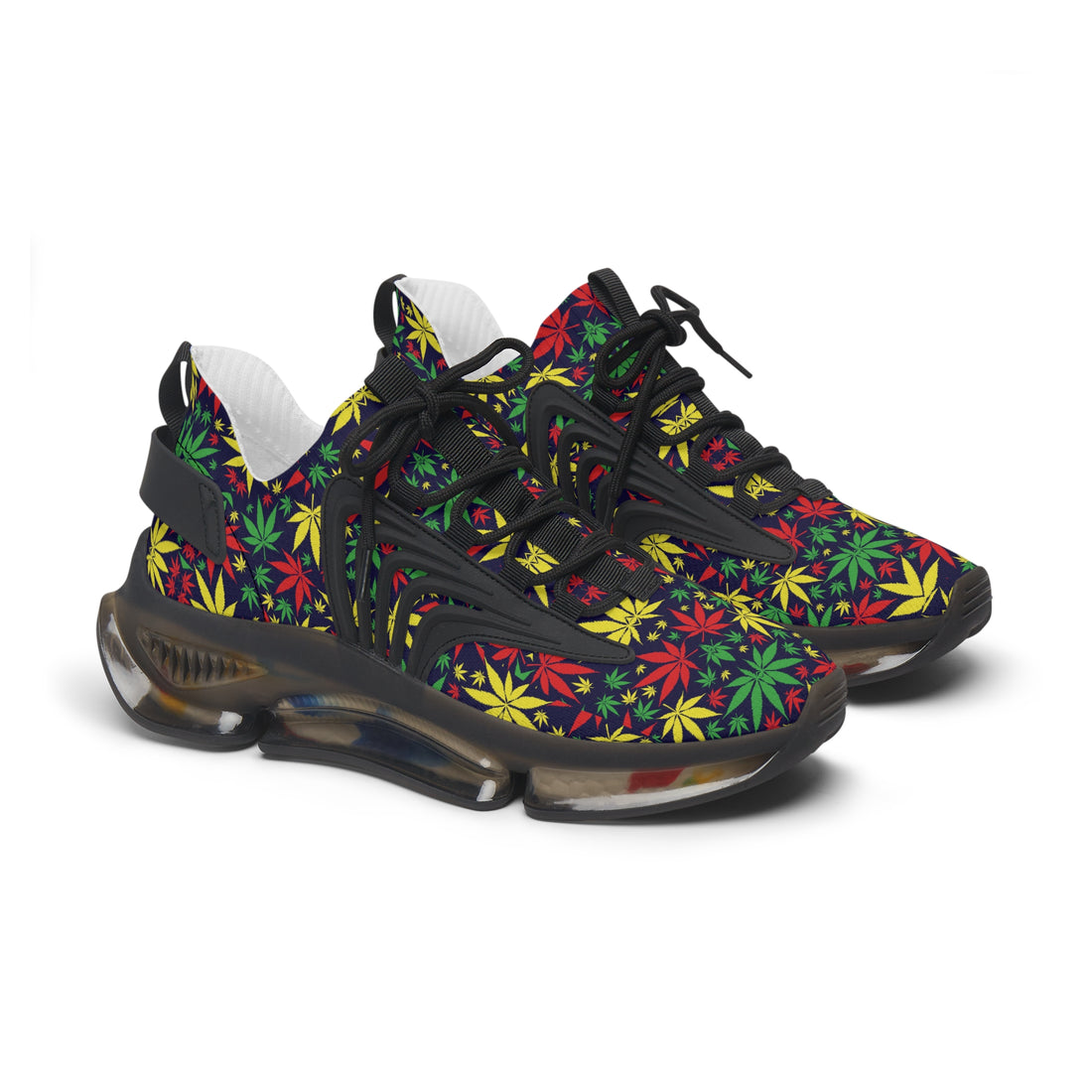 Ink Tropical Rasta Toned Women's Mesh Knit Sneakers