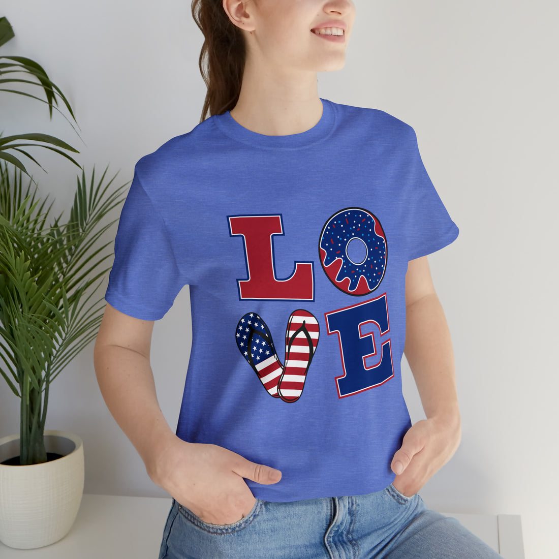 Unisex Jersey American Love Tee