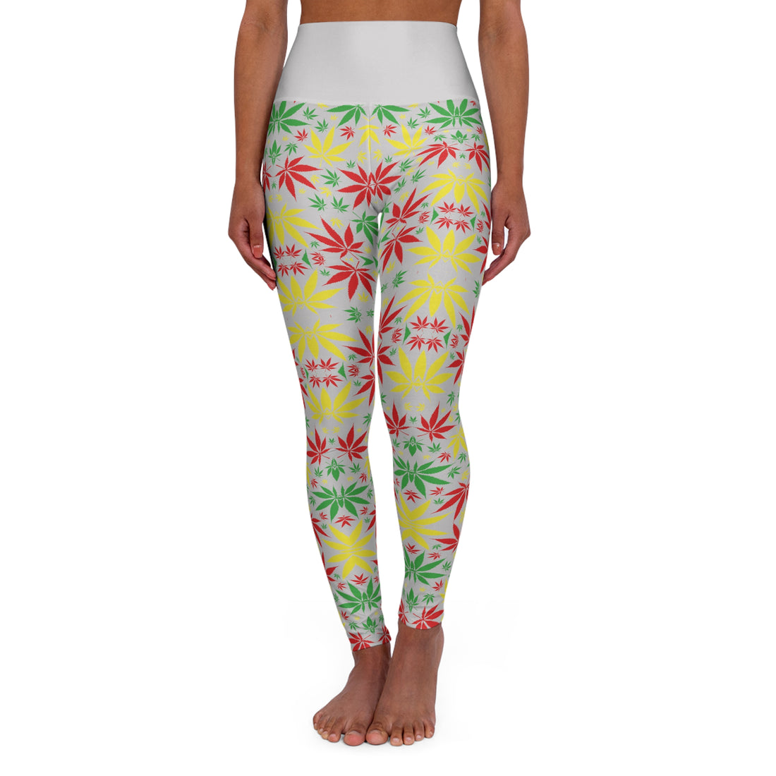 Slate Tropical Rasta Toned Yoga Leggings