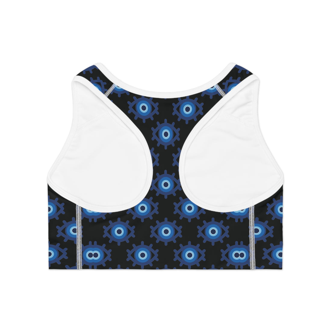 Black Evil Eye (AOP) Sports Bra
