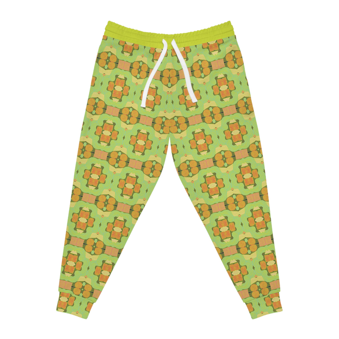 Lime Geometric Print Unisex Joggers