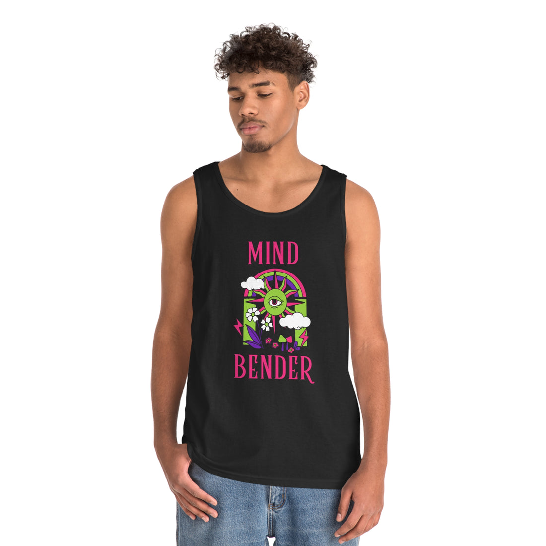 Mind Bender Psychedelic Print Unisex Tank Top