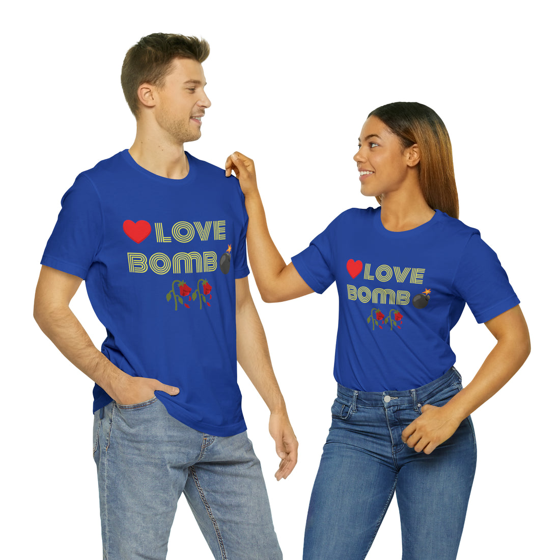 Unisex Love Bomb Typography Jersey Tee