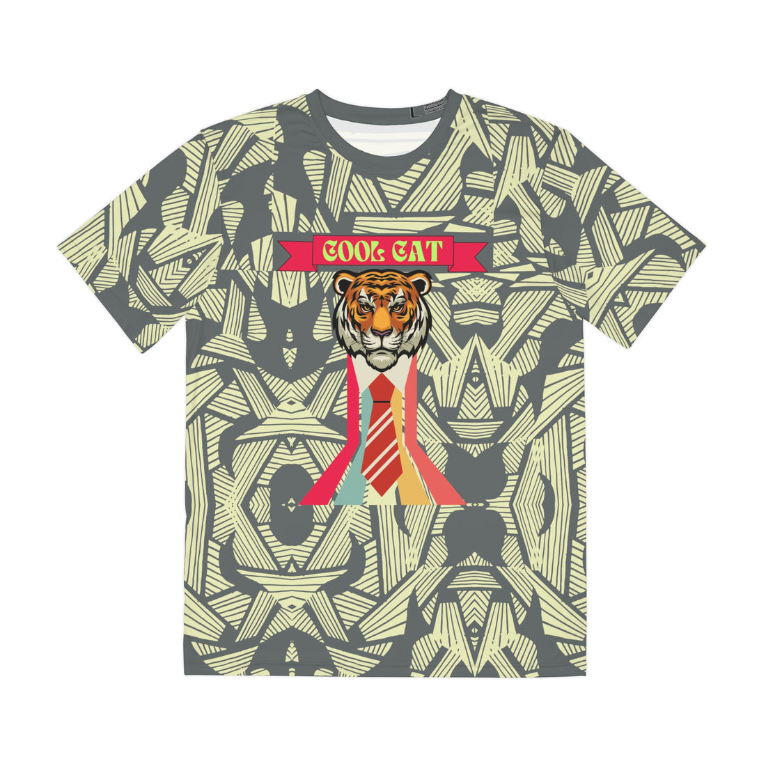 Ash Cool Cat Men's Polyester Tee (AOP)