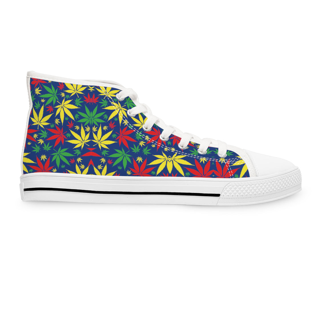 Blue Tropical Rasta Toned Women's High Top Sneakers