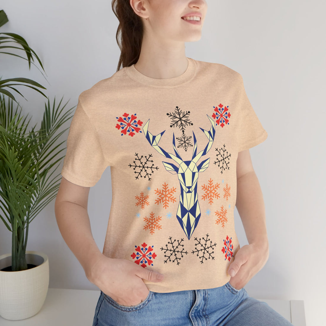Stag Print Unisex Jersey Tee