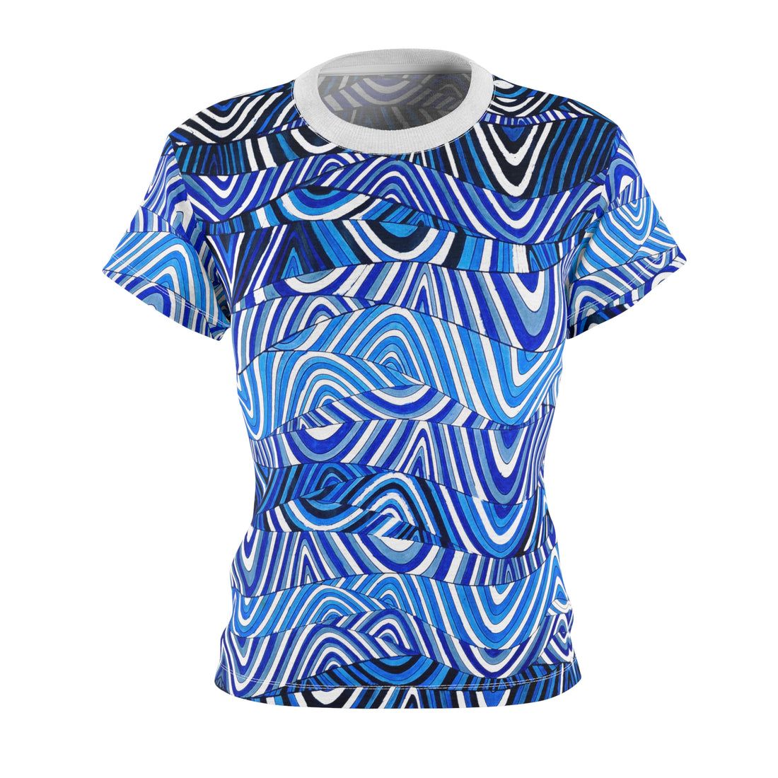 White Sonic AOP Women's Cap Sleeves T-shirt
