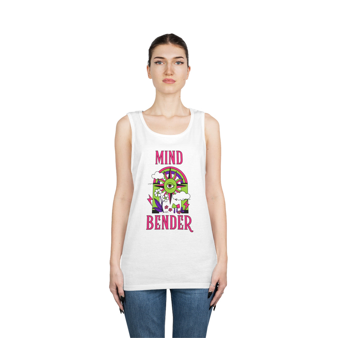 Mind Bender Psychedelic Print Unisex Tank Top