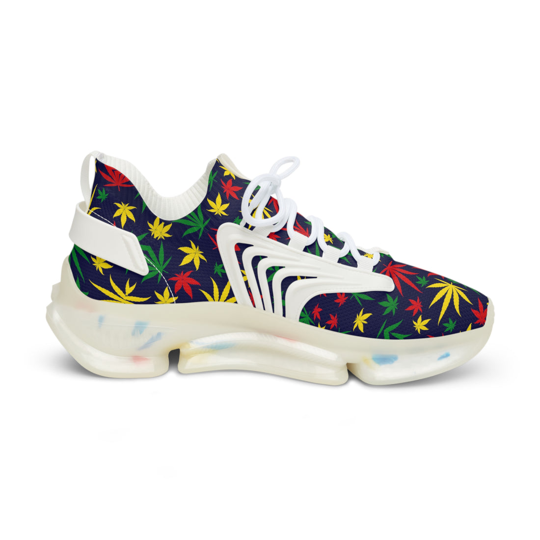 Ink Tropical Rasta Toned Men's Mesh Knit Sneakers