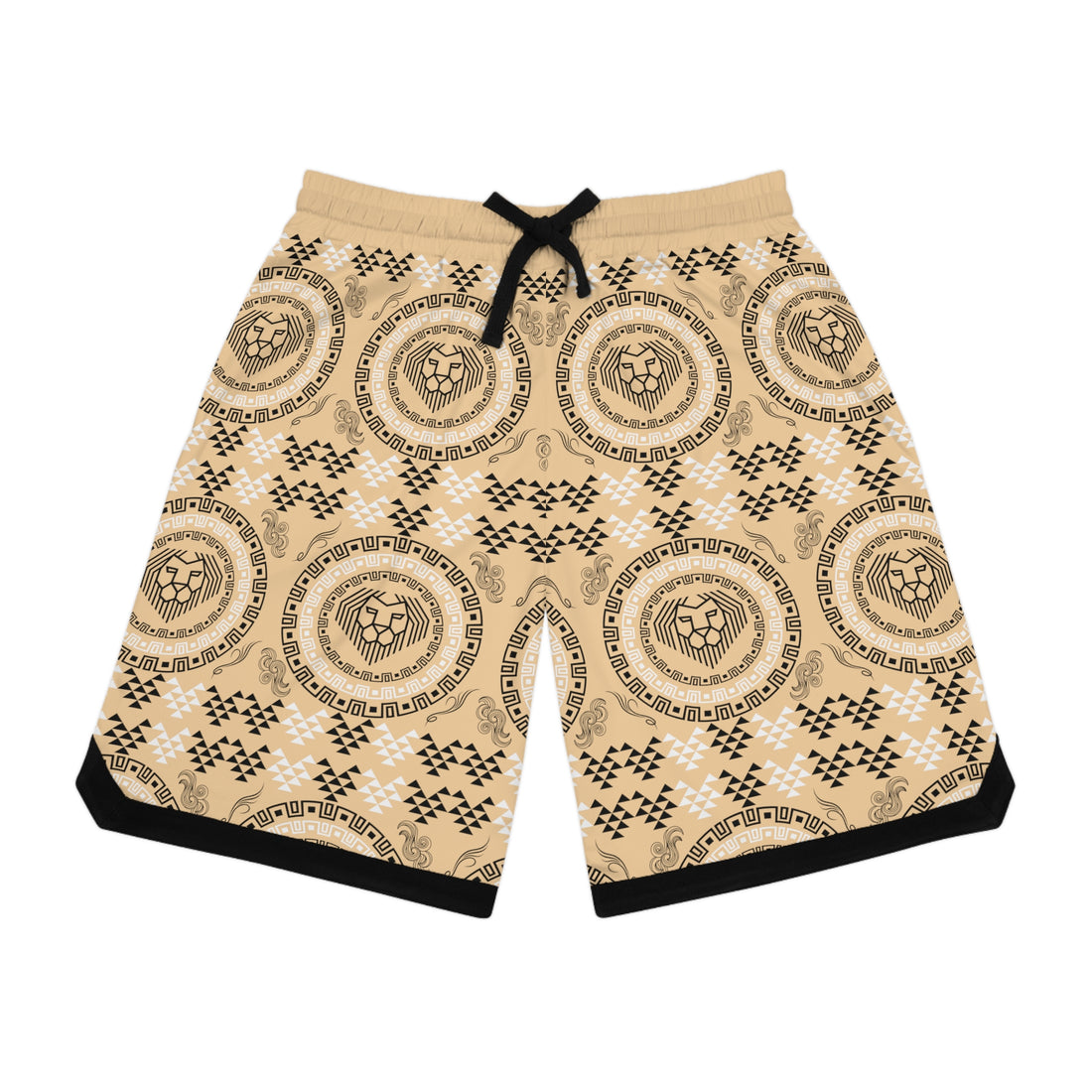 Tuscan Lion Head Basketball Rib Shorts (AOP)