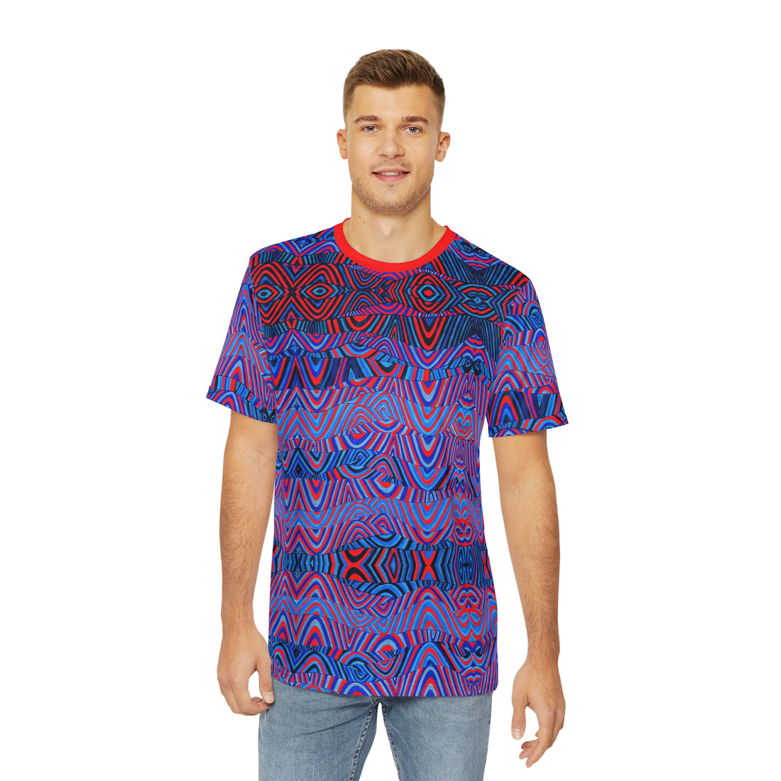 Red Sonic Men's Polyester Tee (AOP)