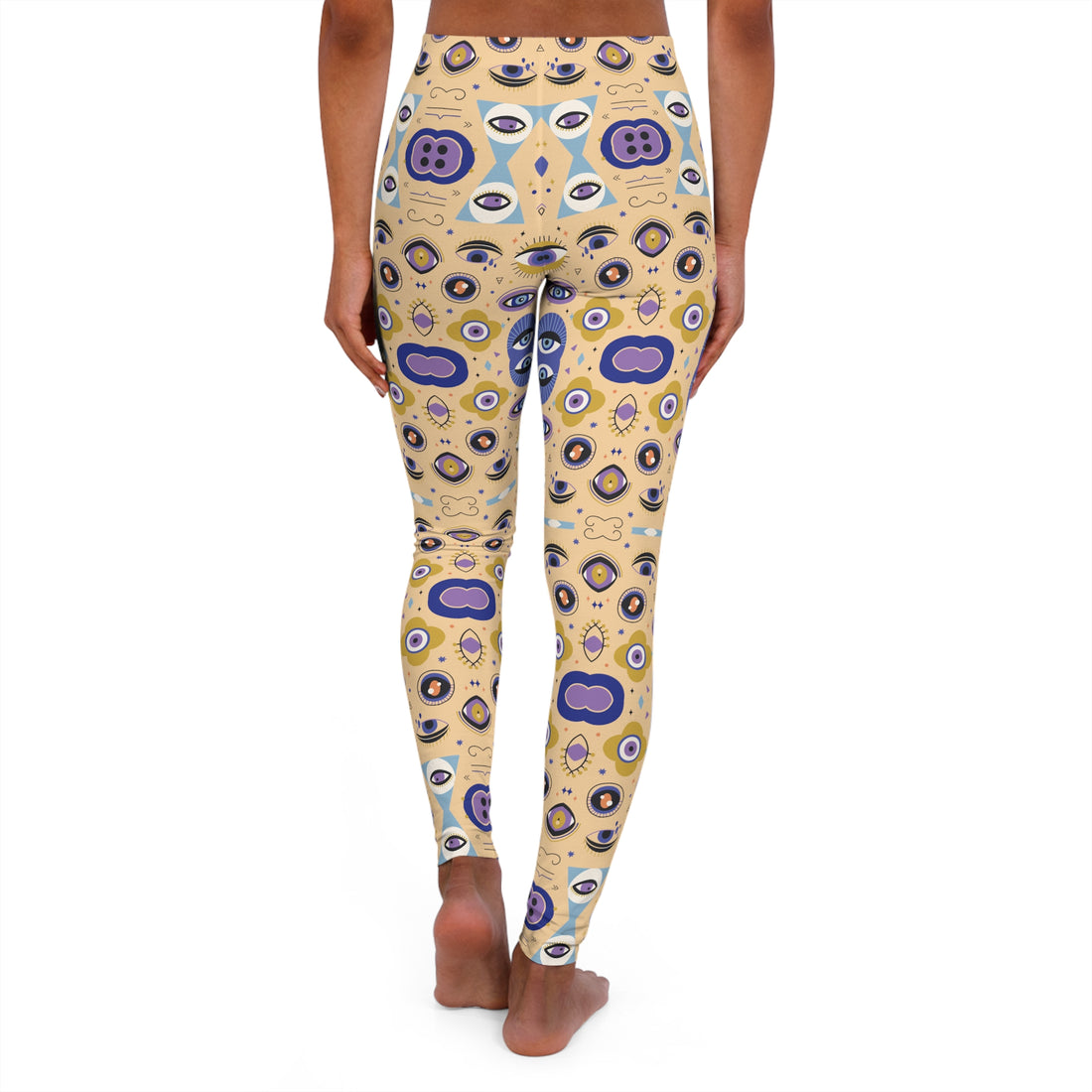 Tuscan Abstract Evil Eye Spandex Leggings