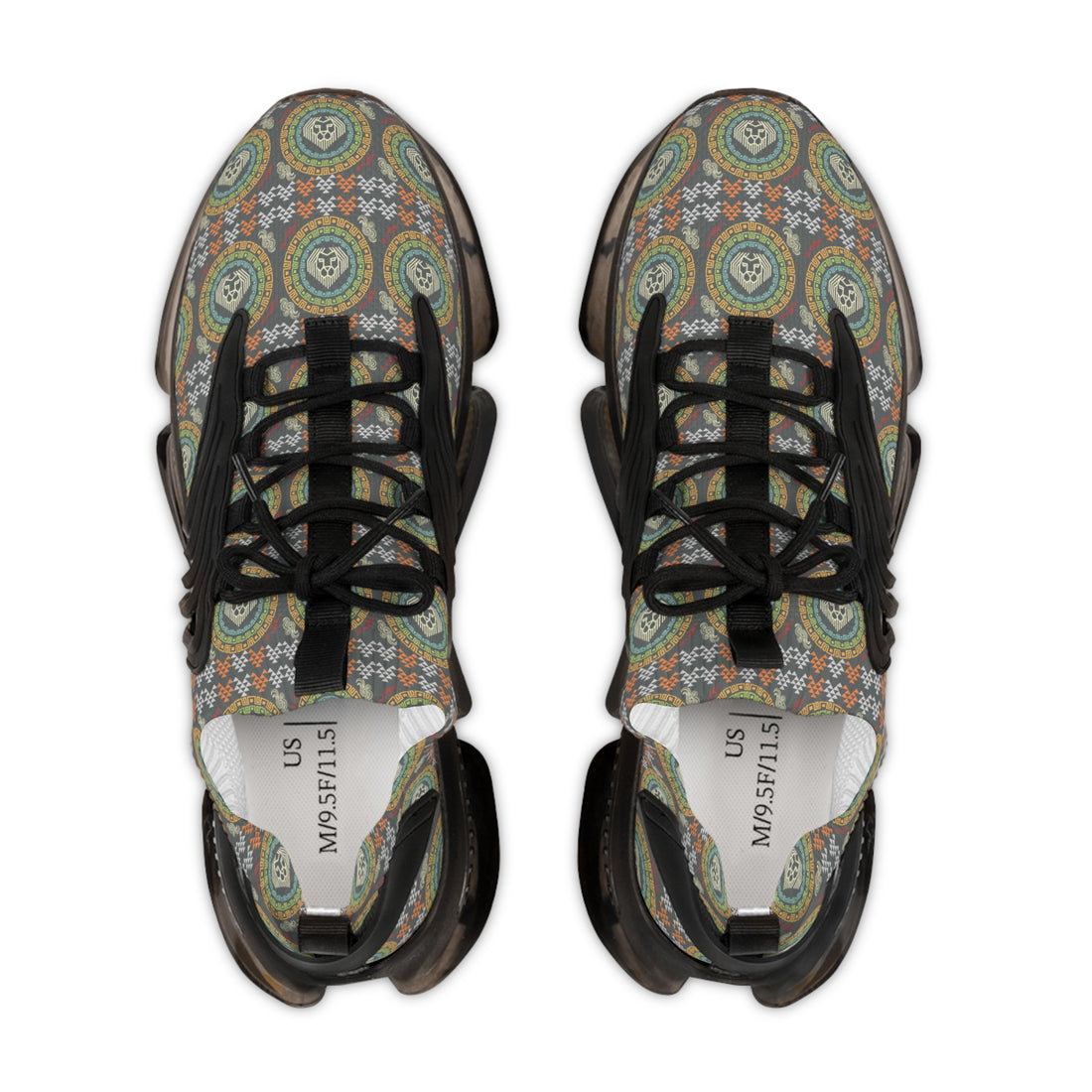 Ash Geo Lion Head Men's Mesh Knit Sneakers