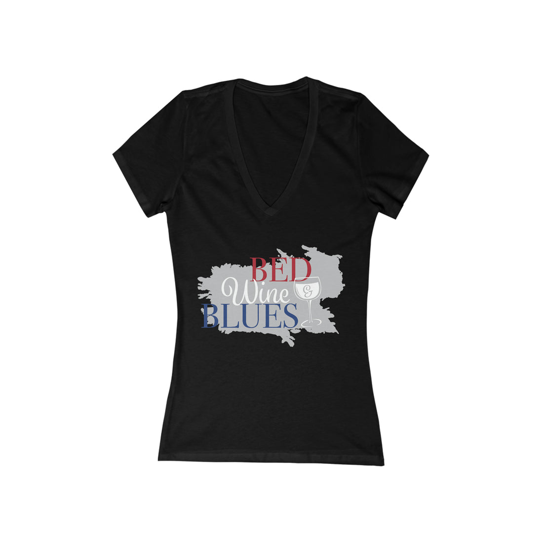 Women's Jersey Bed & Wine V-Neck Tee