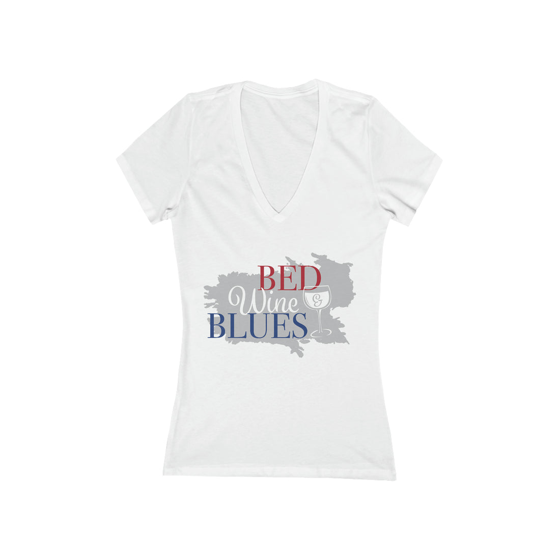 Women's Jersey Bed & Wine V-Neck Tee