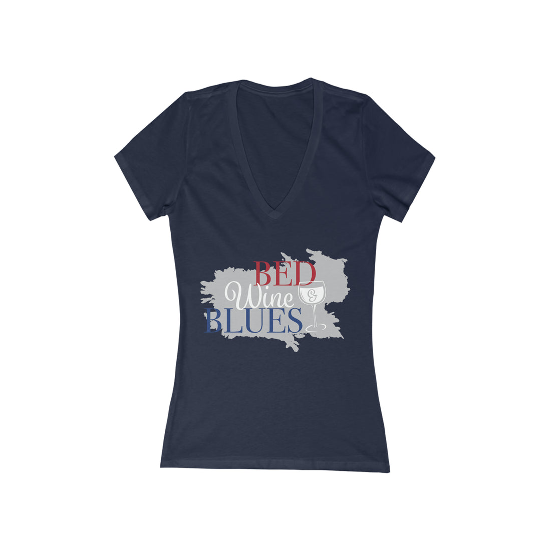 Women's Jersey Bed & Wine V-Neck Tee