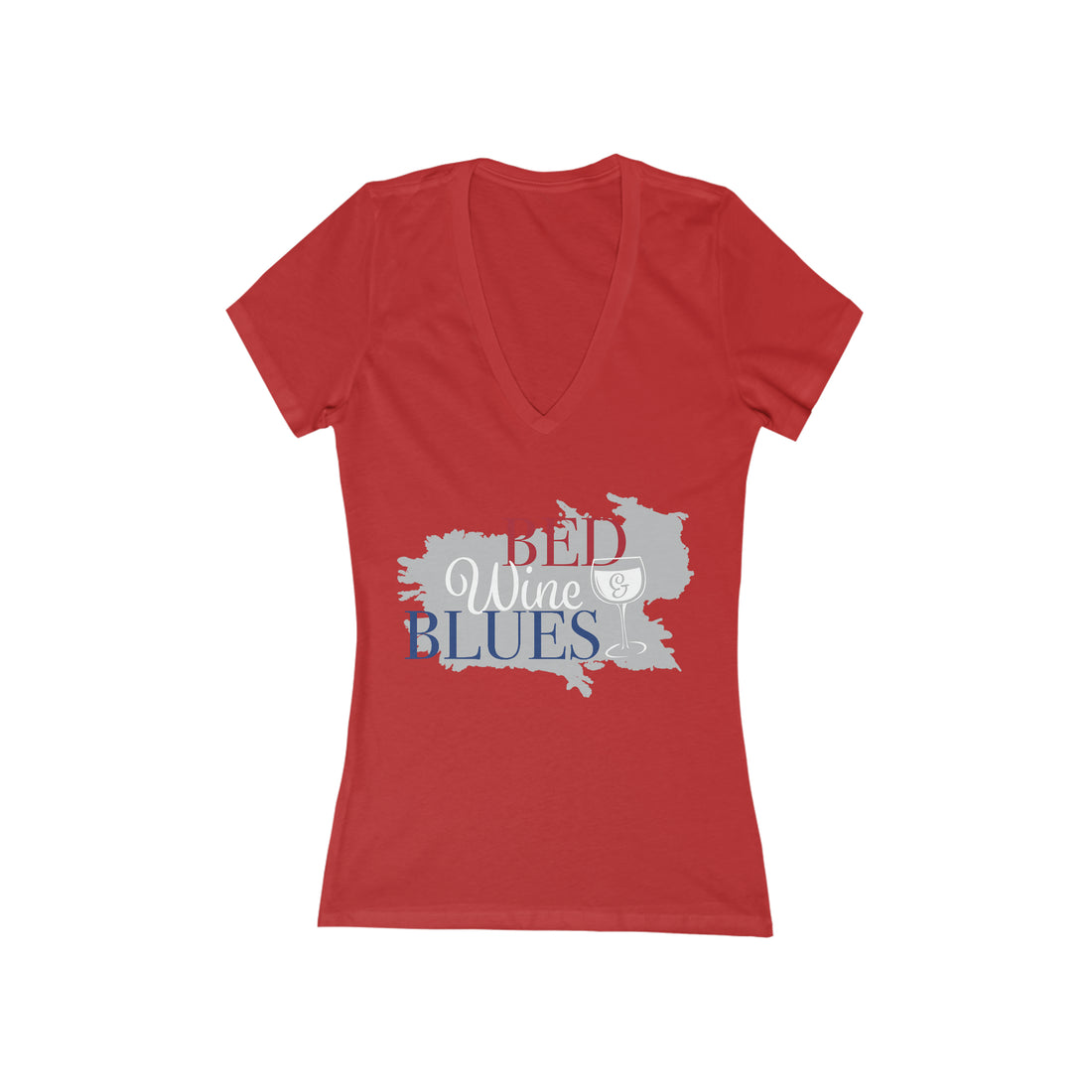 Women's Jersey Bed & Wine V-Neck Tee