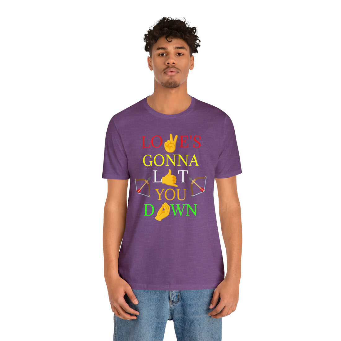 Unisex Love Down Typography Jersey Tee