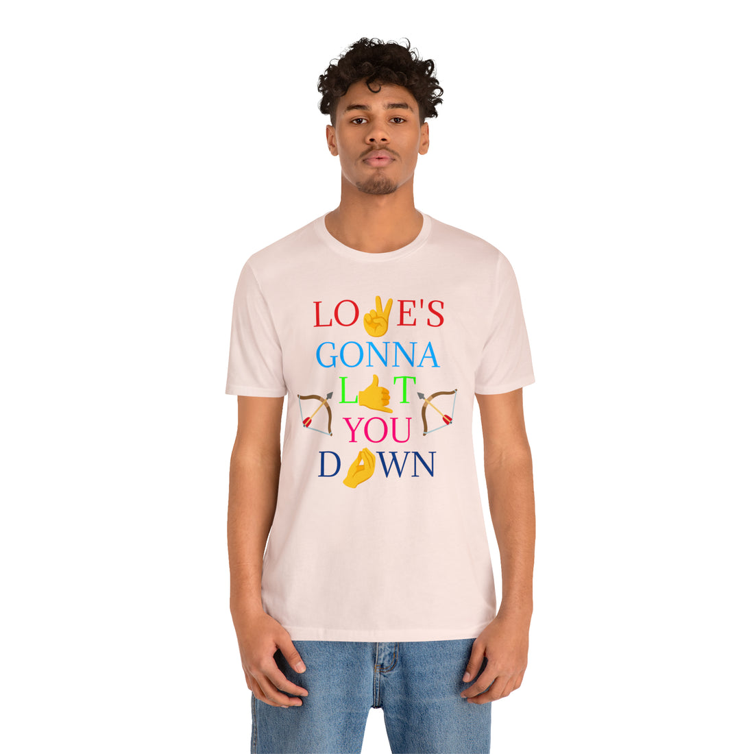 Unisex Love Down Typography Jersey Tee