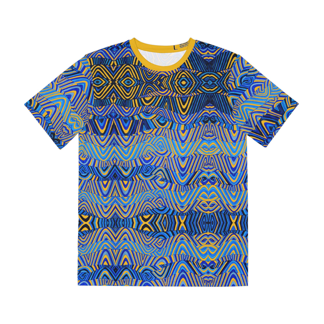 Yellow Sonic Men's Polyester Tee (AOP)