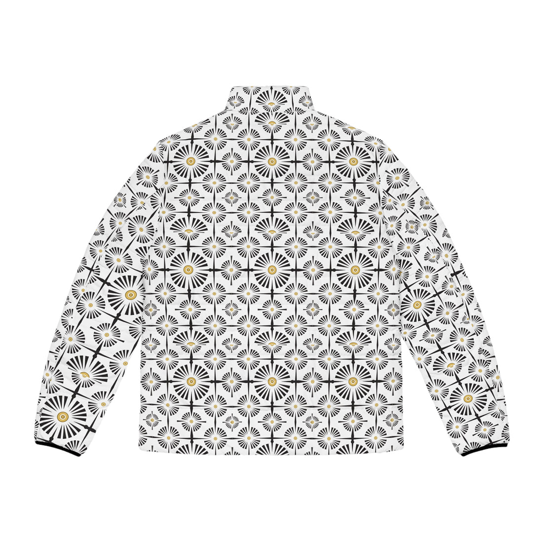 White Wheels & Spokes Men's Puffer Jacket