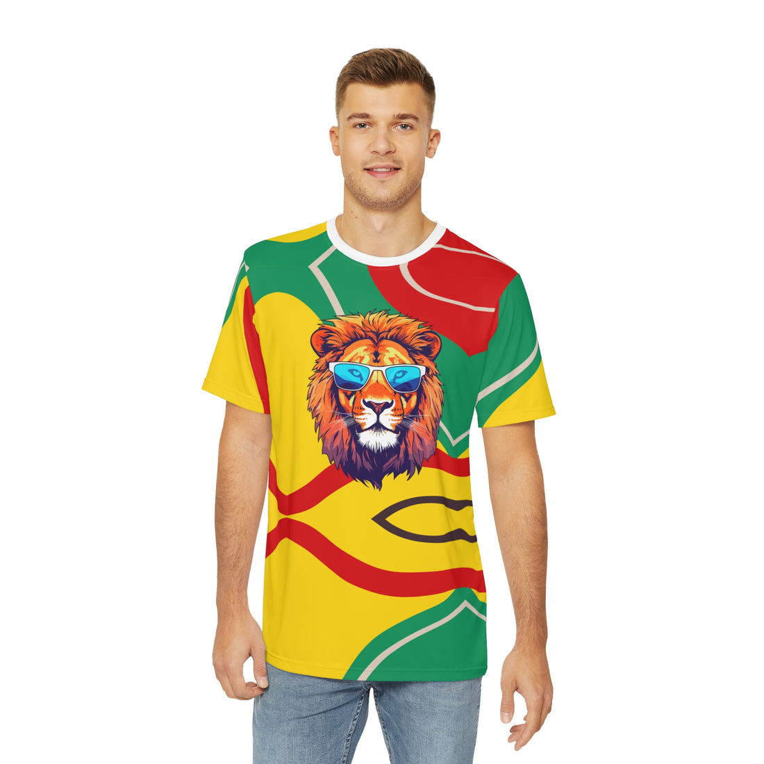 Rasta Lion Men's Polyester Tee (AOP)