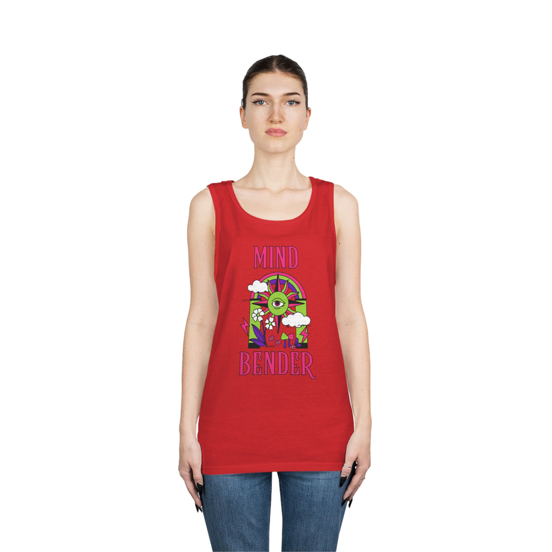 Mind Bender Psychedelic Print Unisex Tank Top