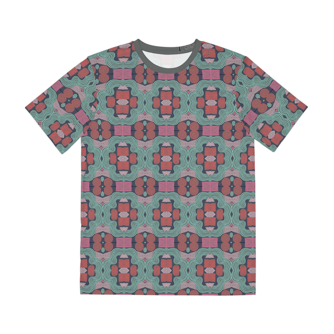Ash Geometric Print Men's Polyester Tee (AOP)